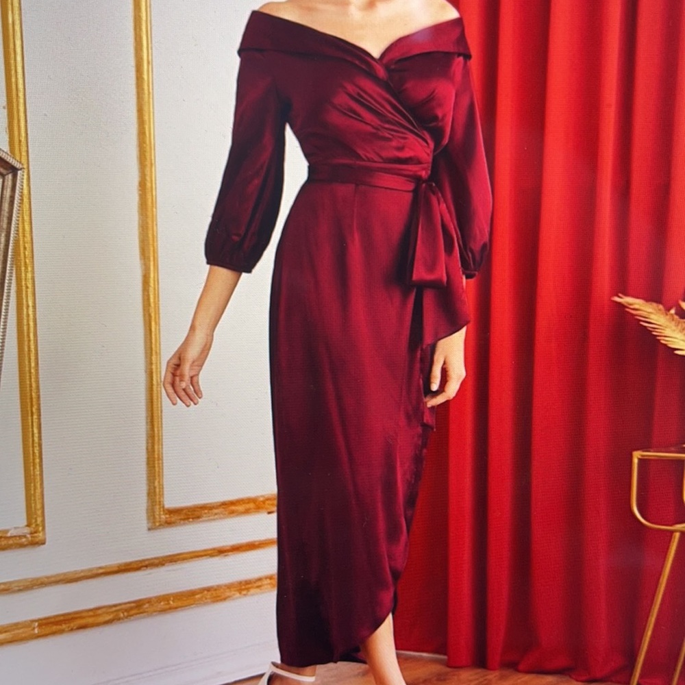 Burgundy dress
